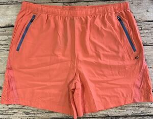 Etonic Men's Active Training Shorts w/ Pockets Stretch Size XL Orange
